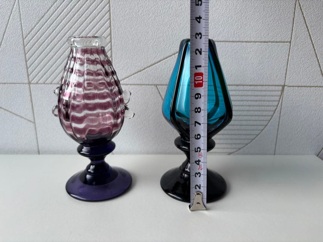 舩木倭帆　吹きガラス　作品展 一輪挿し　花瓶　2個セット