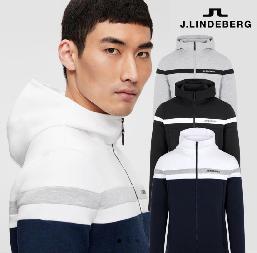 良品 ジェイリンドバーグ バックブリッジロゴストレッチフルジップゴルフパーカーL