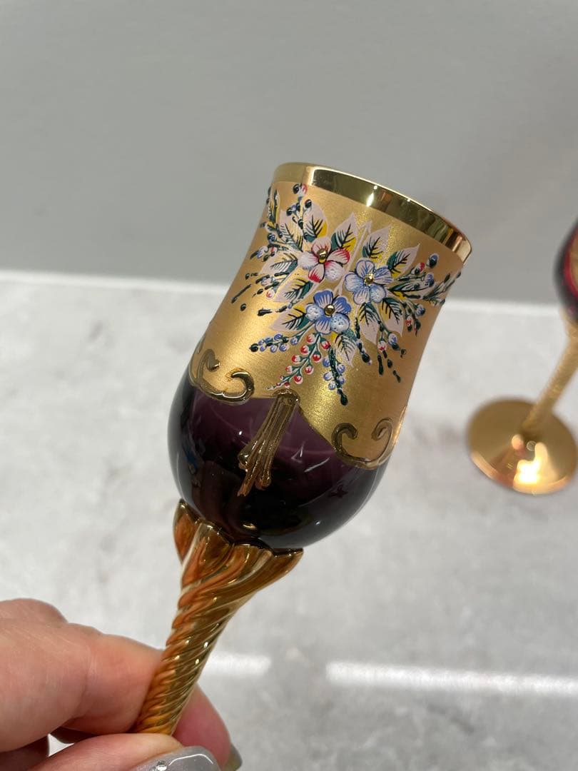 希少　k24皇室用ベネチアングラス