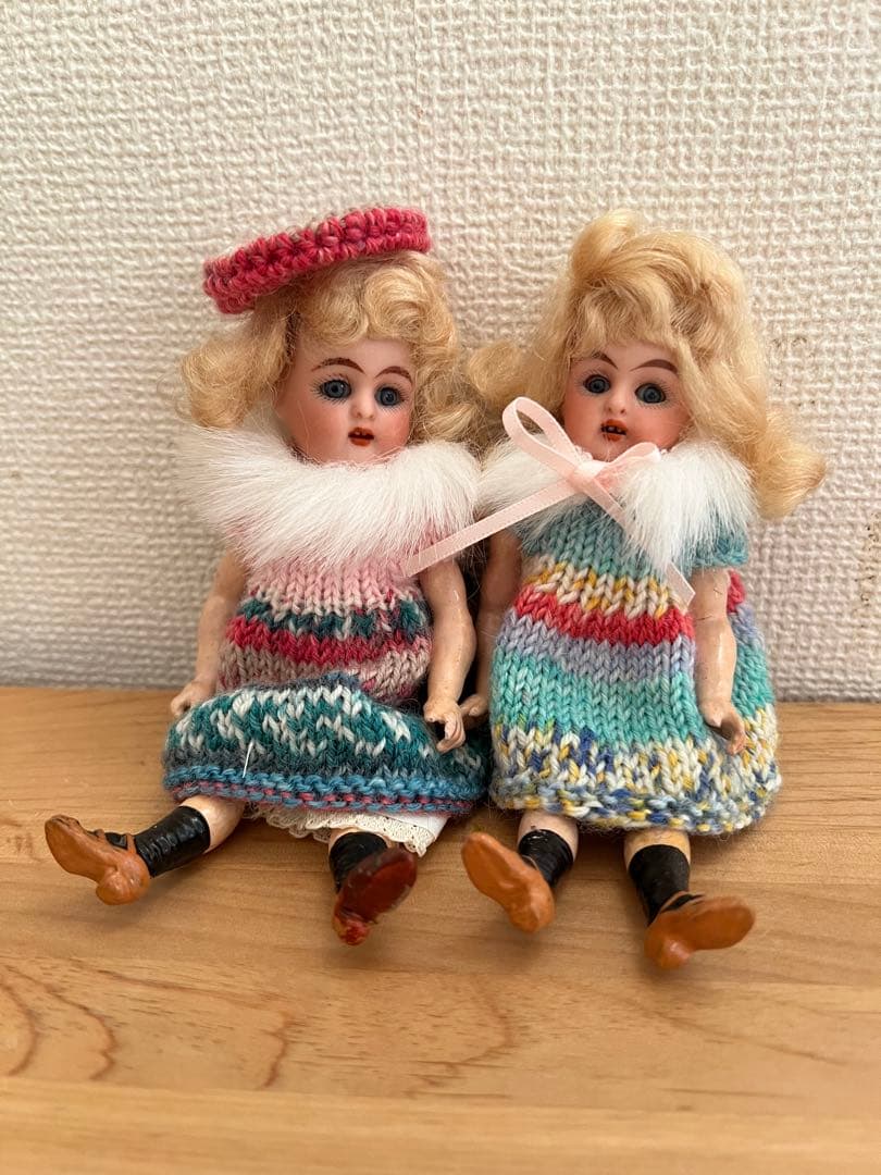 【アンティーク】シモンハルビッグ/カマー＆ラインハルトミニョネット15cmペア