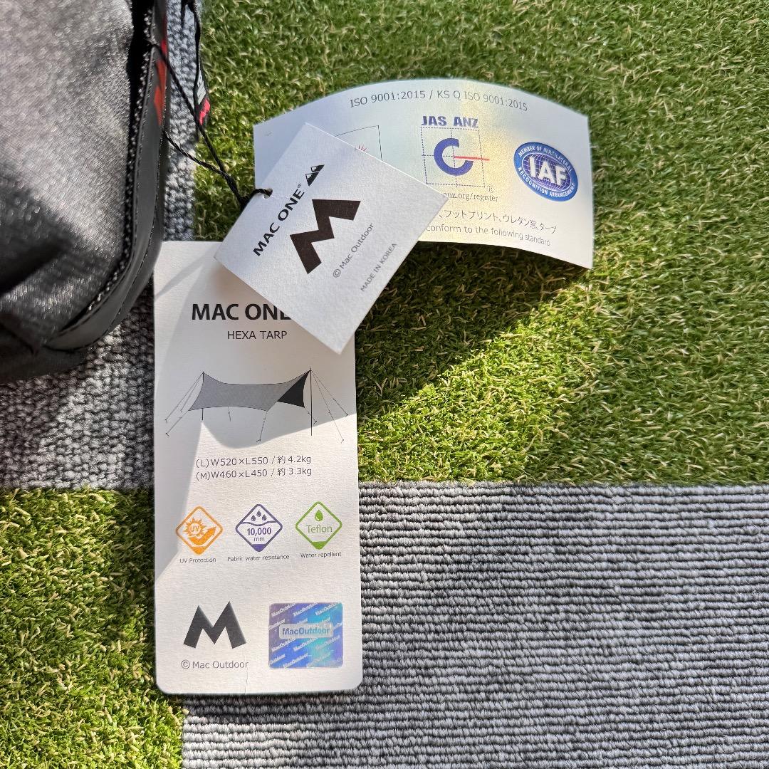 Mac Outdoor マックワン ヘキサタープ　Lサイズ　ブラック