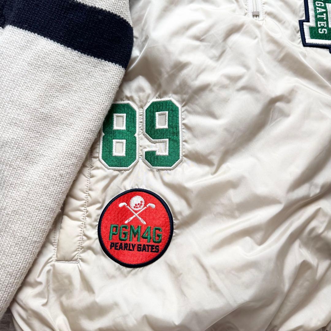 パーリーゲイツ　ハーフジップ　中綿　ブルゾン　ニット切り替え　大きいサイズ