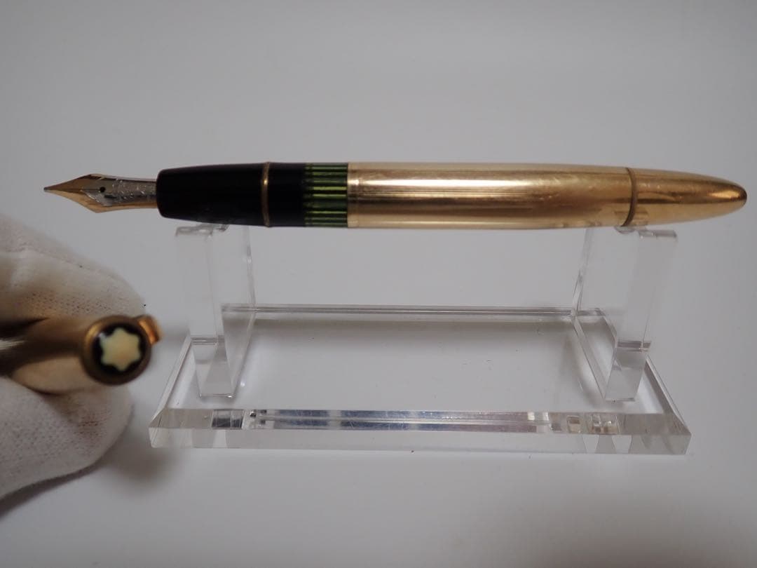 モンブラン NO.744｜ピンストライプゴールド｜吸入方式｜ヴィンテージ｜万年筆