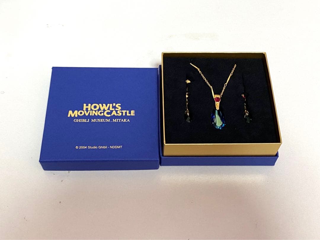 ハウルの動く城 スワロフスキー ネックレス イヤリング セット