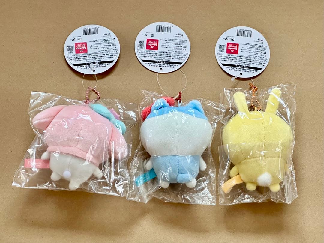 ちいかわ×サンリオキャラクターズぷちミニマスコット●ちいかわ・ハチワレ・うさぎ