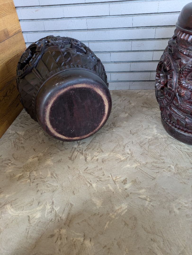 龍の木彫り彫刻 椅子