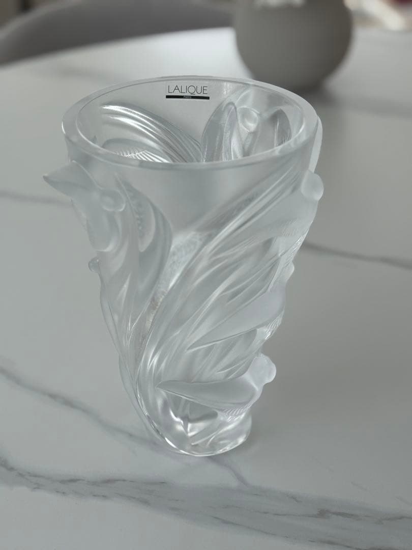 LALIQUE クリスタルガラス 花瓶　フラワーベース