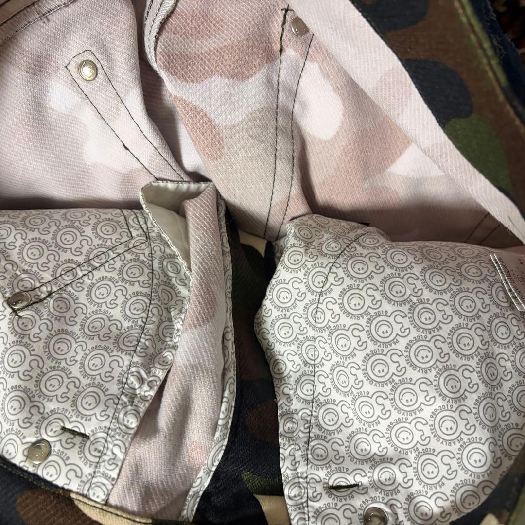 美品　PEARLYGATES 迷彩　カモフラ　パンツ　ゴルフパンツ　サイドライン