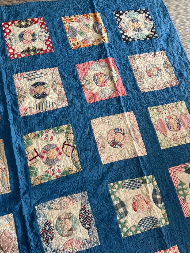 最終値下げアンティークキルト✴︎パッチワークキルト