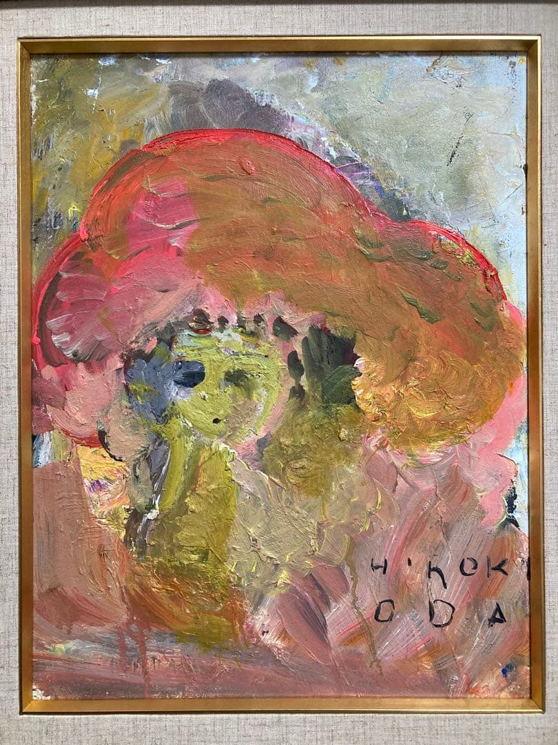 【真作保証】織田広喜「少女」油彩6号 直筆サイン 二科会 アンニュイ 絵画