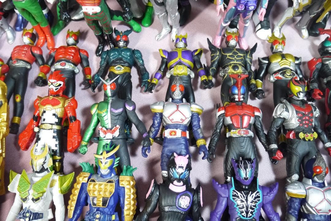 ライダーヒーローシリーズ　ビッグサイズソフビフィギュアほか　69体セット