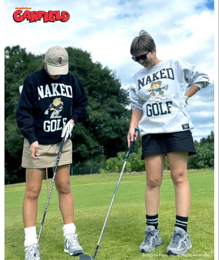 Naked Golf Garfield Nickelodeon スウェット 黒