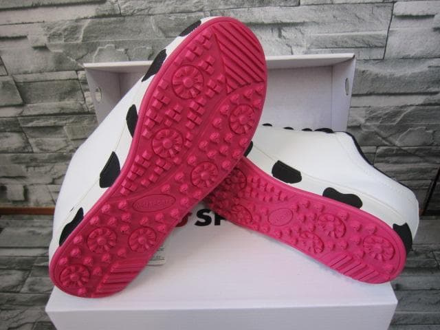 MU SPORTS ◆ダルメシアン柄スパイクレスシューズ 23.5 WH