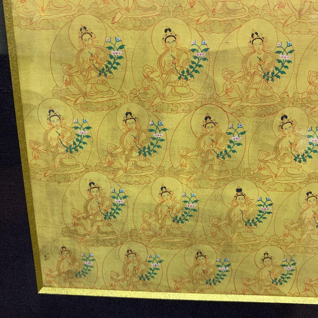 チベット　グリーンターラ菩薩　仏画