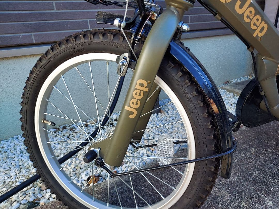 【豊橋市内引取り限定】 Jeep 子供用自転車 オリーブグリーン