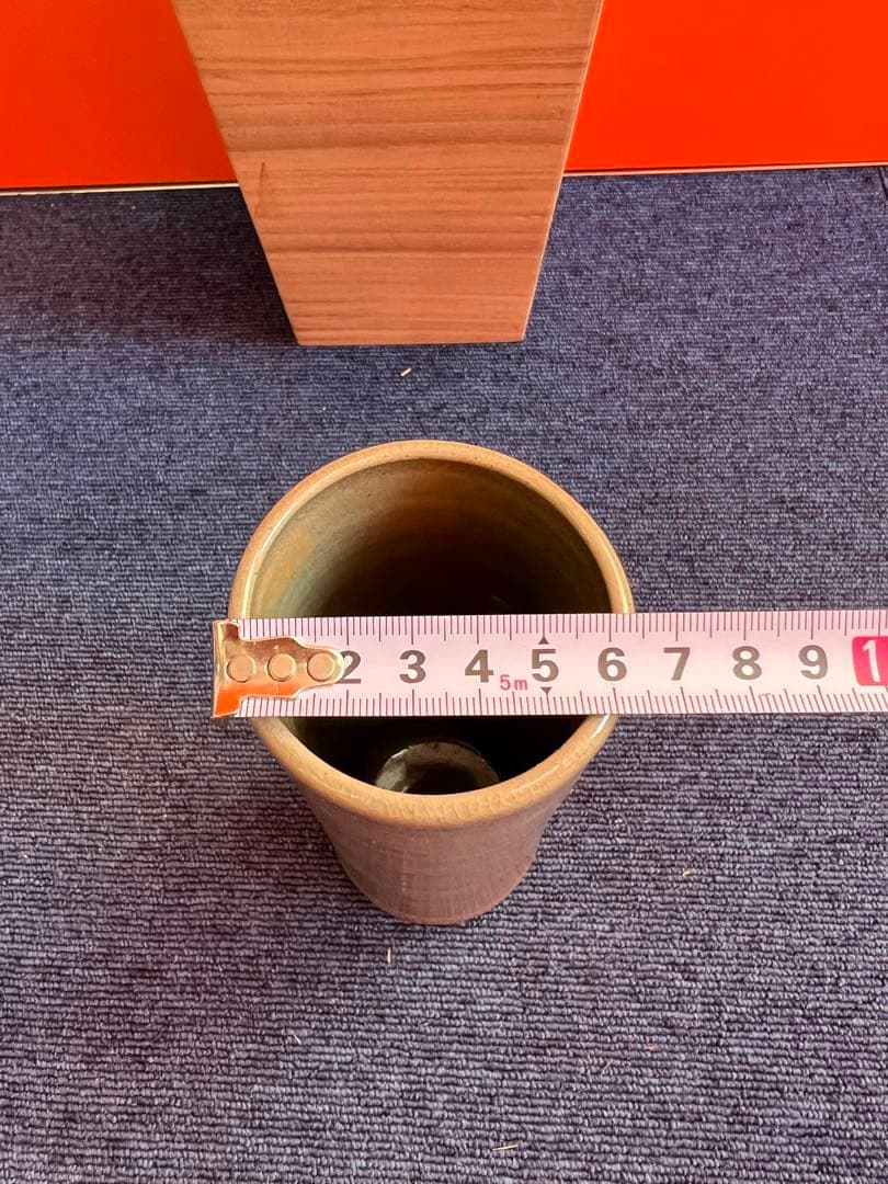 969 虫明焼　花入　未使用