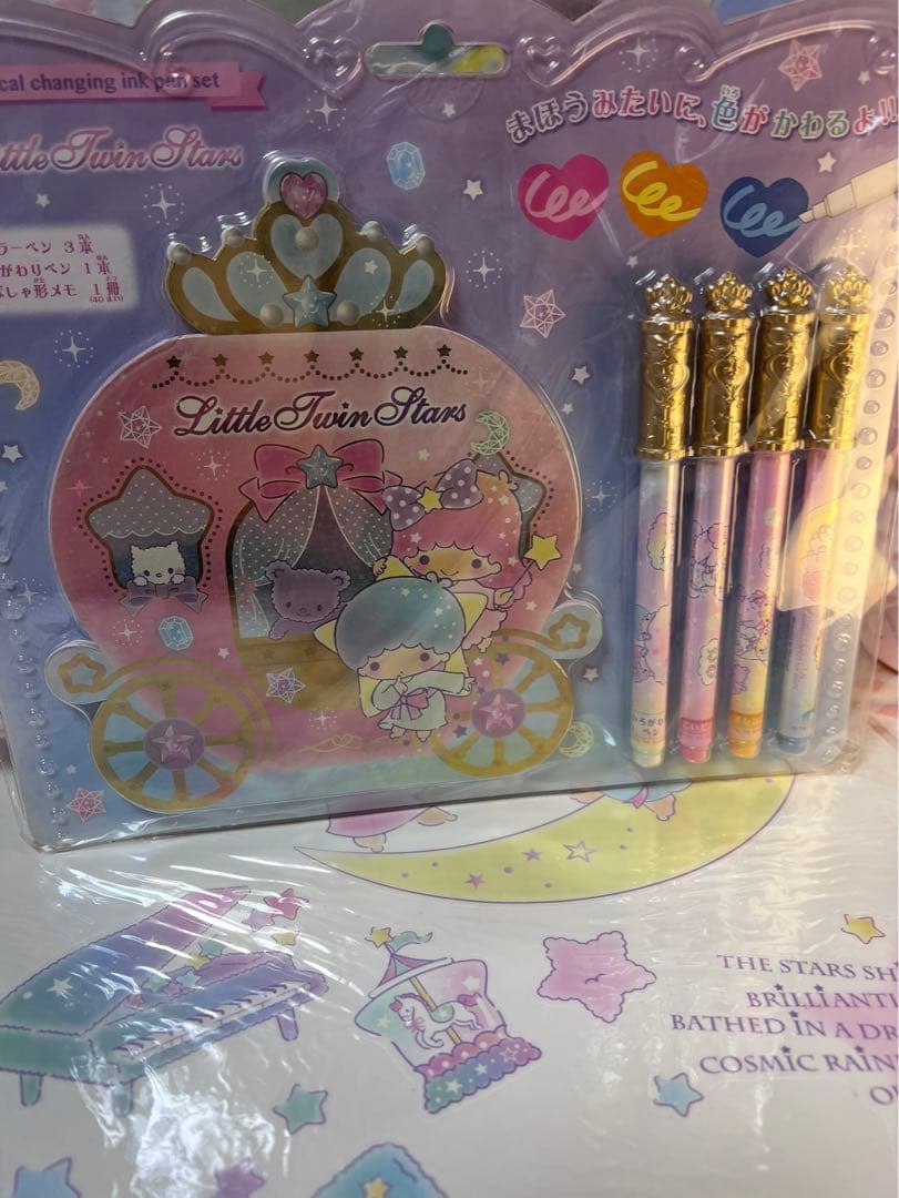 キキララパフポフ2018年馬車型メモ＆魔法ペンセット☆