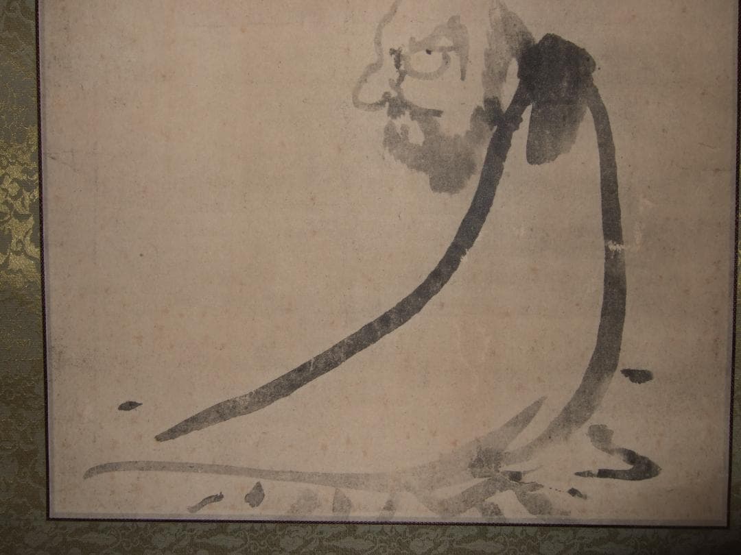 白隠　だるま　保存良好　紙本　掛け軸