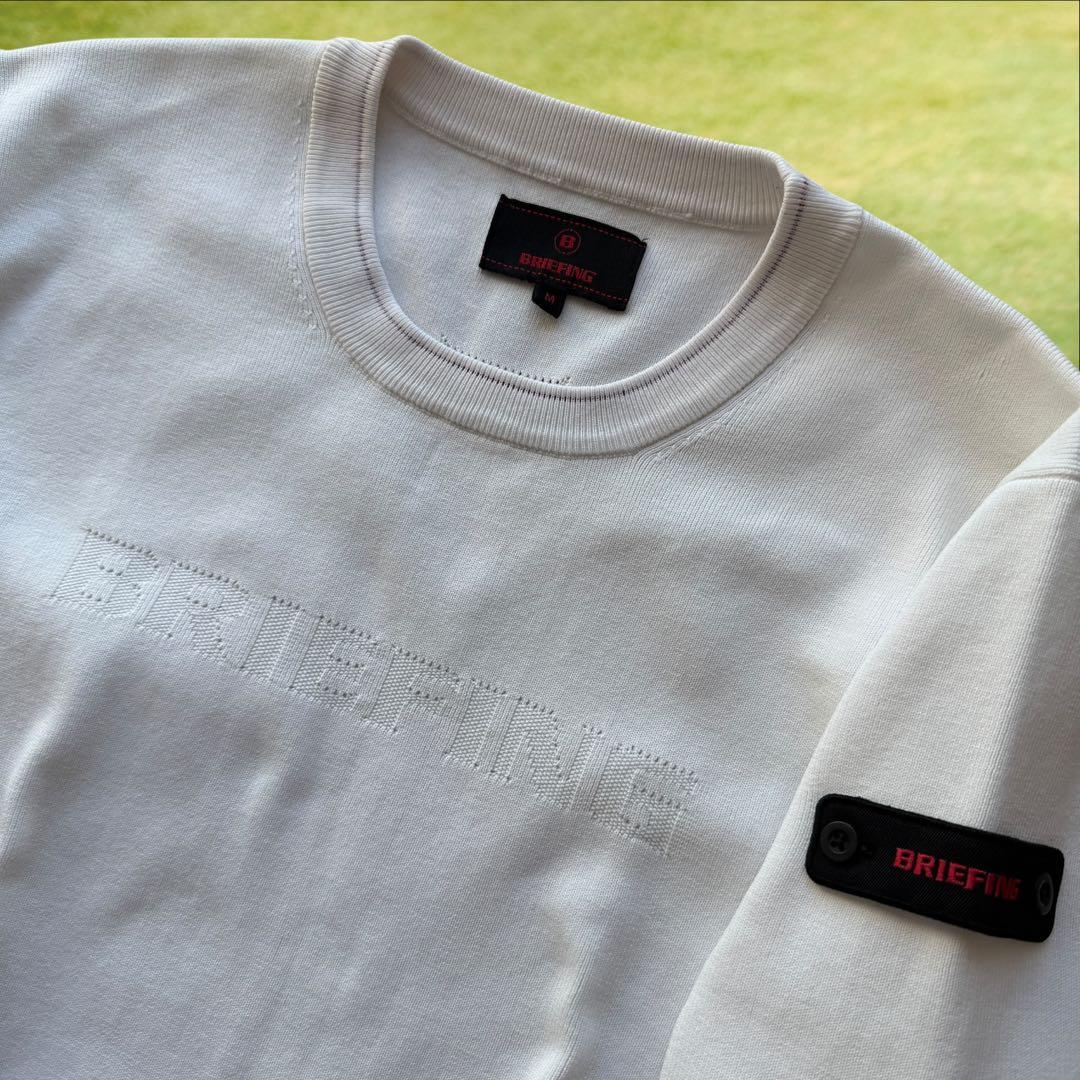 ブリーフィングゴルフ　ニット　白　M〜L相当　セーター　ホワイト　ゴルフ