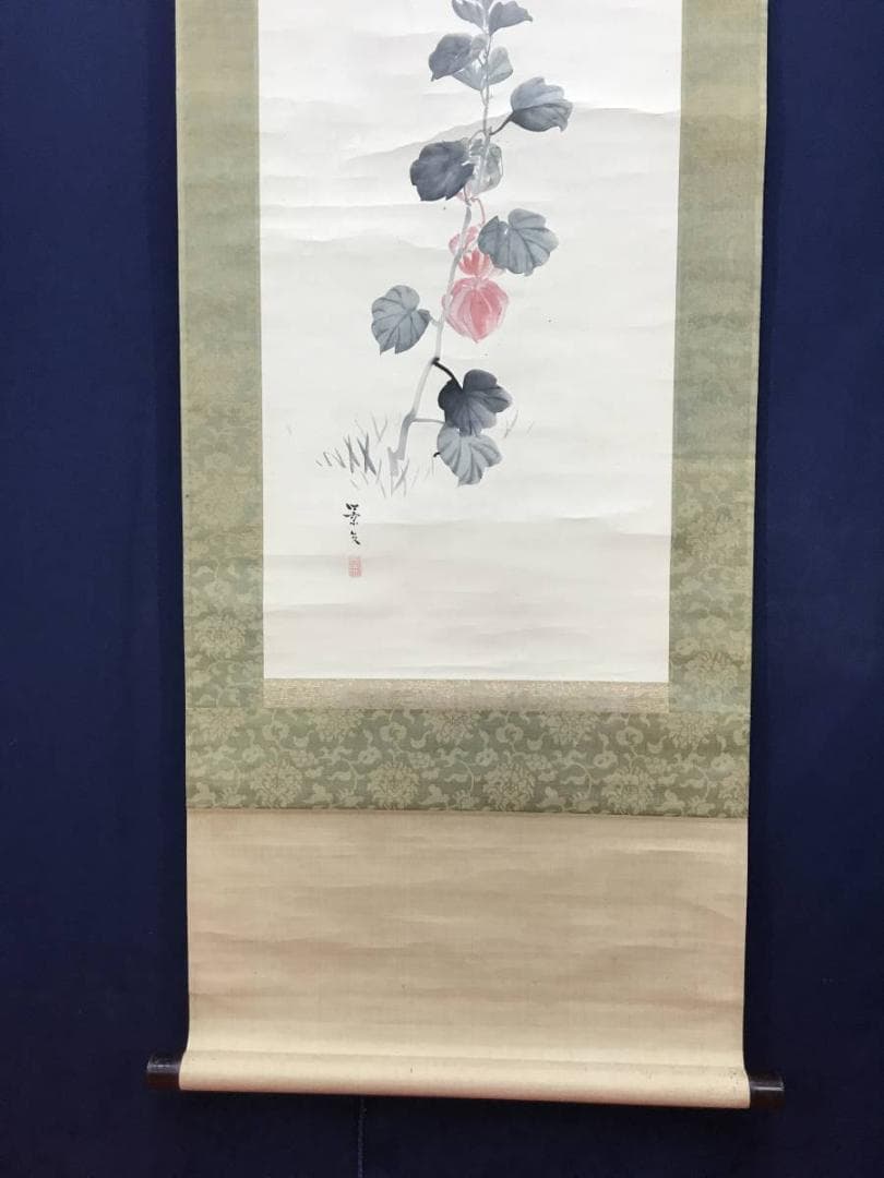 【真作】松村景文/ほおずき図/ホオズキ図/鬼灯図/掛軸/名家伝来/AC-1