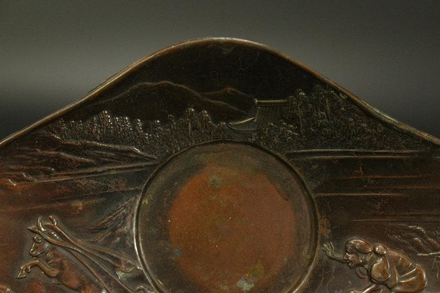 煎茶 銅 茶托 九件 二種(A321)