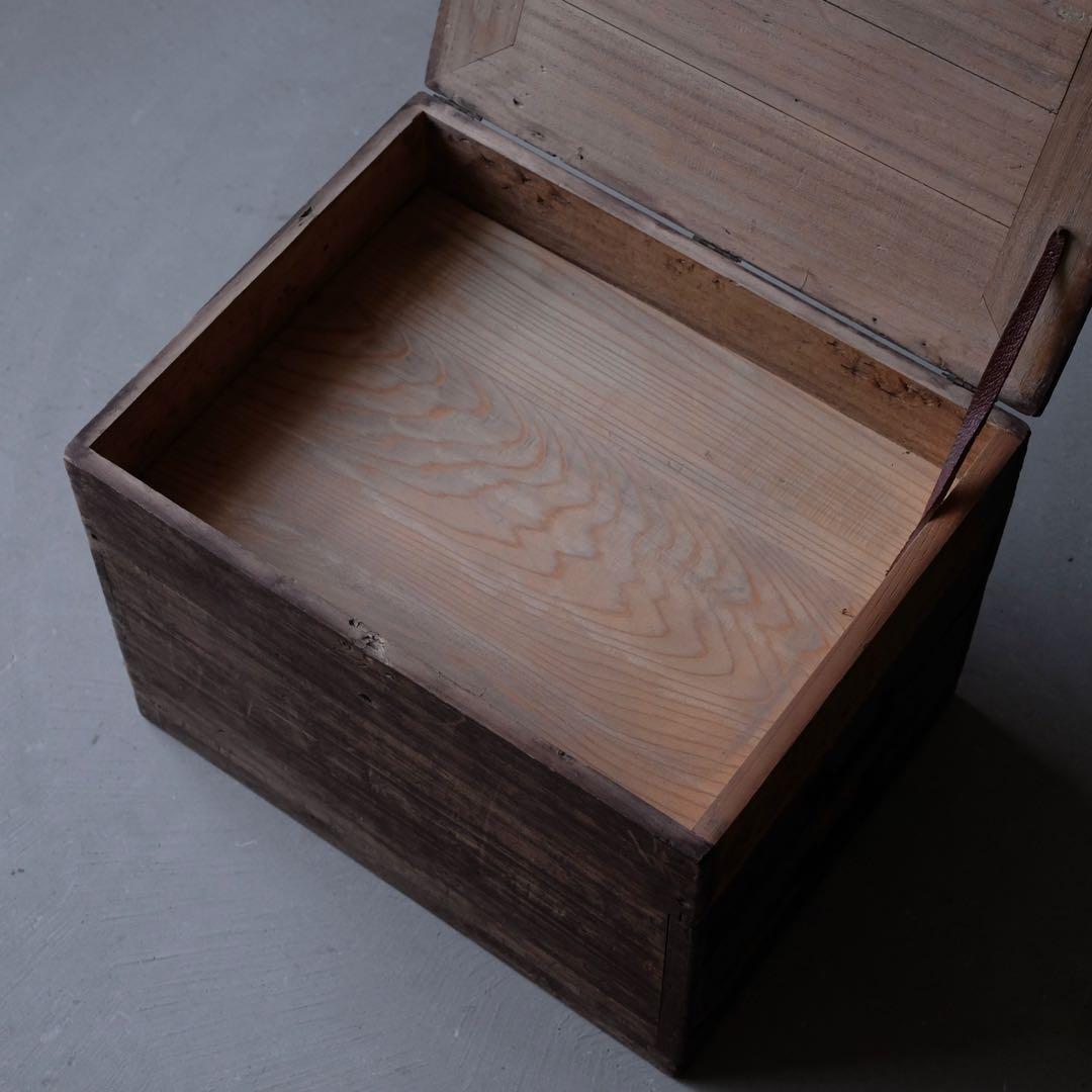 桐材＋檜材 蓋付き２杯小引き出し　抽斗 箪笥 書類棚 木箱 古家具 古道具 骨董