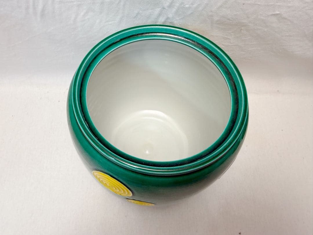 ほぼ未使用 茶道具 平安 祥堂造 青交趾渦文 台子 皆具 淡々斉好写 陶印 共箱