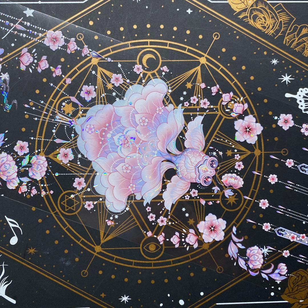 【9174】海外　マステ　中古巻　貝殻光マスキングテープ　半透明　古風装飾系