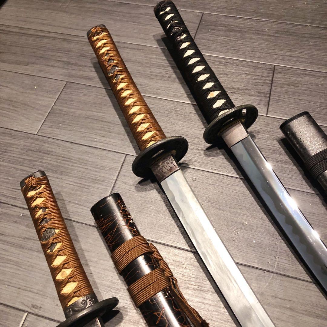 模造刀　大小3本セット　太刀　脇差　骨董品　模擬刀まとめ