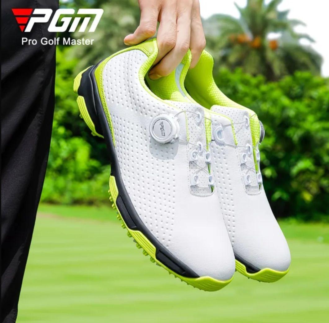 PGM ゴルフシューズ ホワイト/ライム