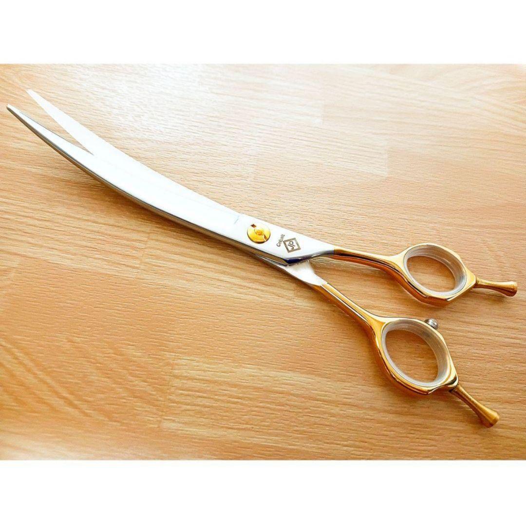 7inch 切れ味抜群カーブシザートリミングトリマーペット&ママミングも◎