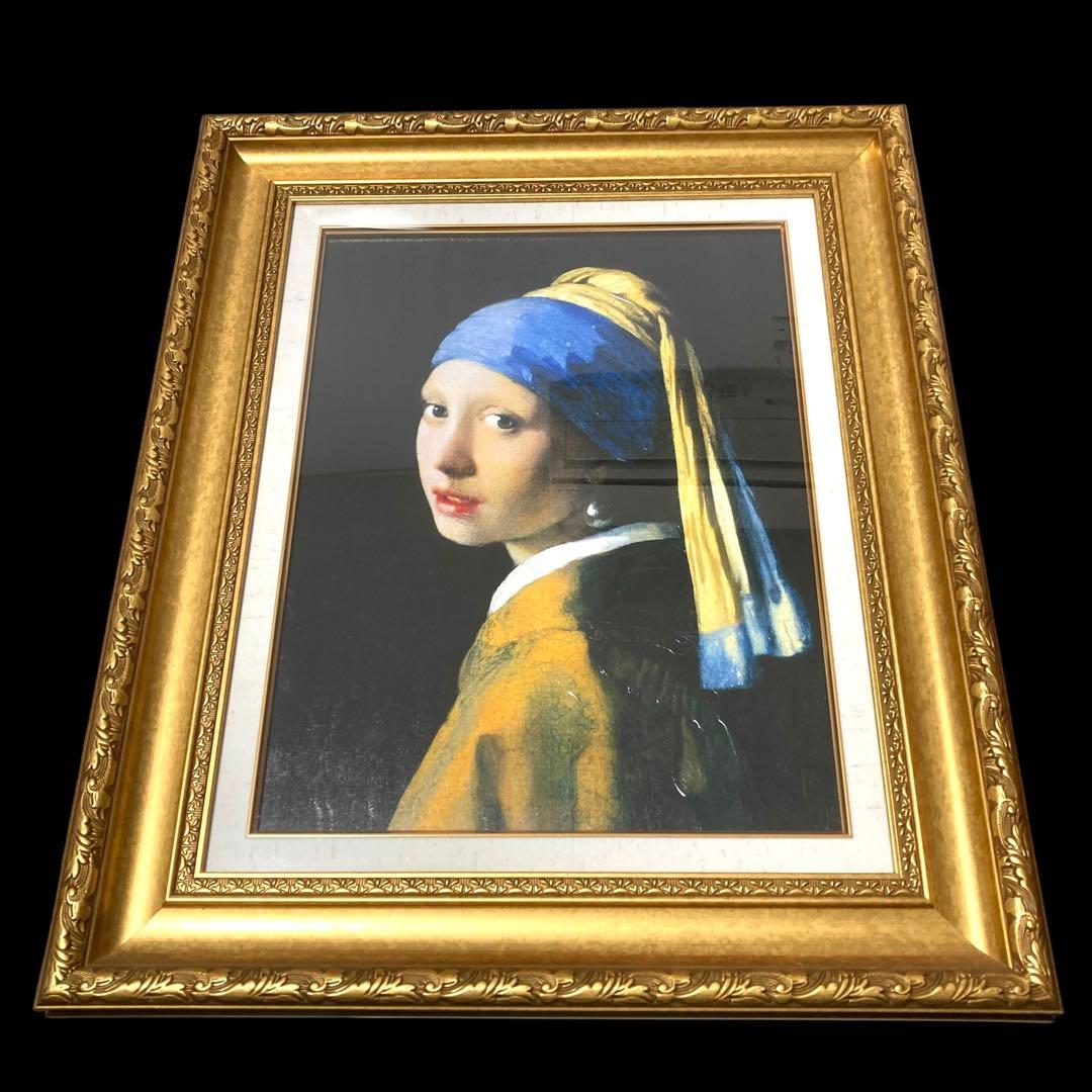 【立体複製画】フェルメール 『真珠の耳飾りの少女』 額付き