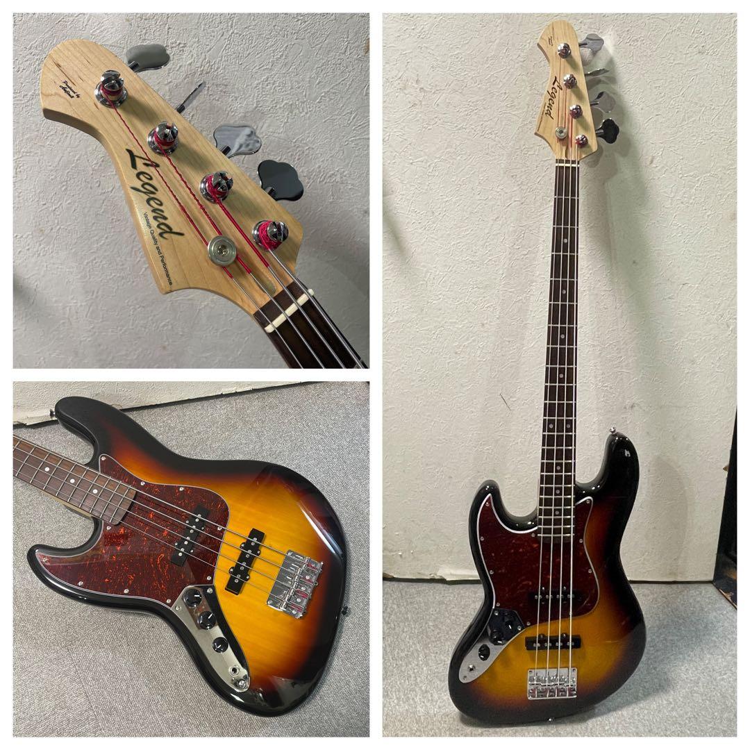 【14-16日発送不可】Legend ジャズベース レフティー サンバースト