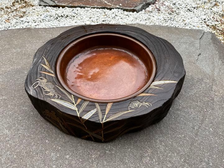 浅型桐火鉢　火鉢　茶道具　アンティーク　ヴィンテージ