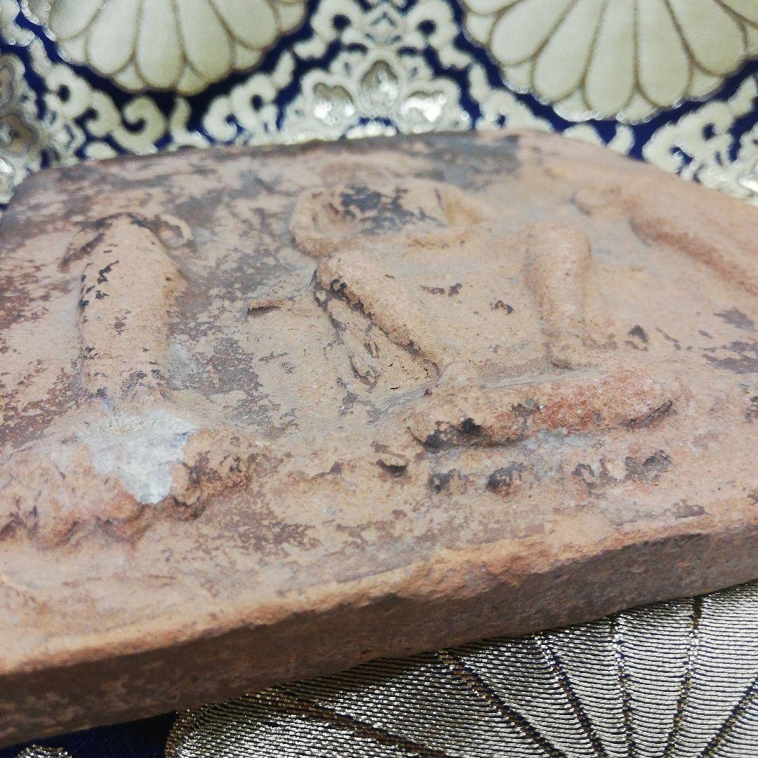 極稀少レア三尊仏時代古瓦古代仏教美術磚仏現存美術推定7世紀頃時代コレクション