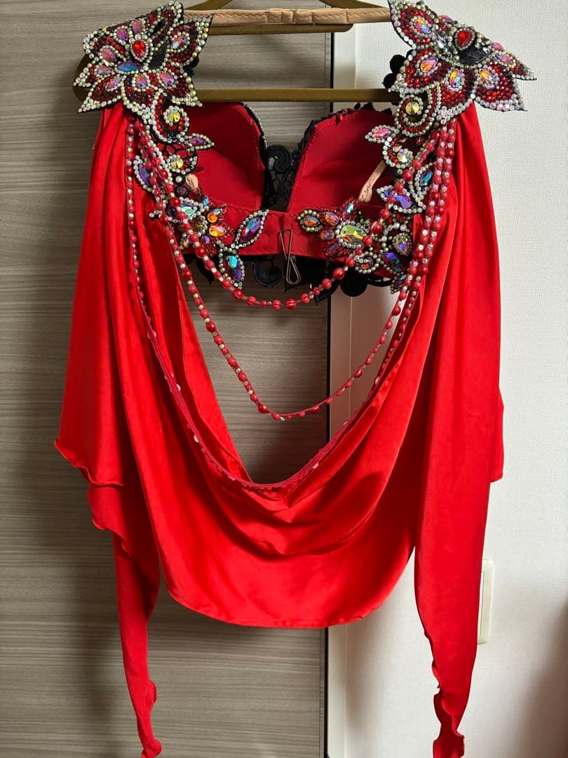 製 高級ベリーダンス衣装 赤