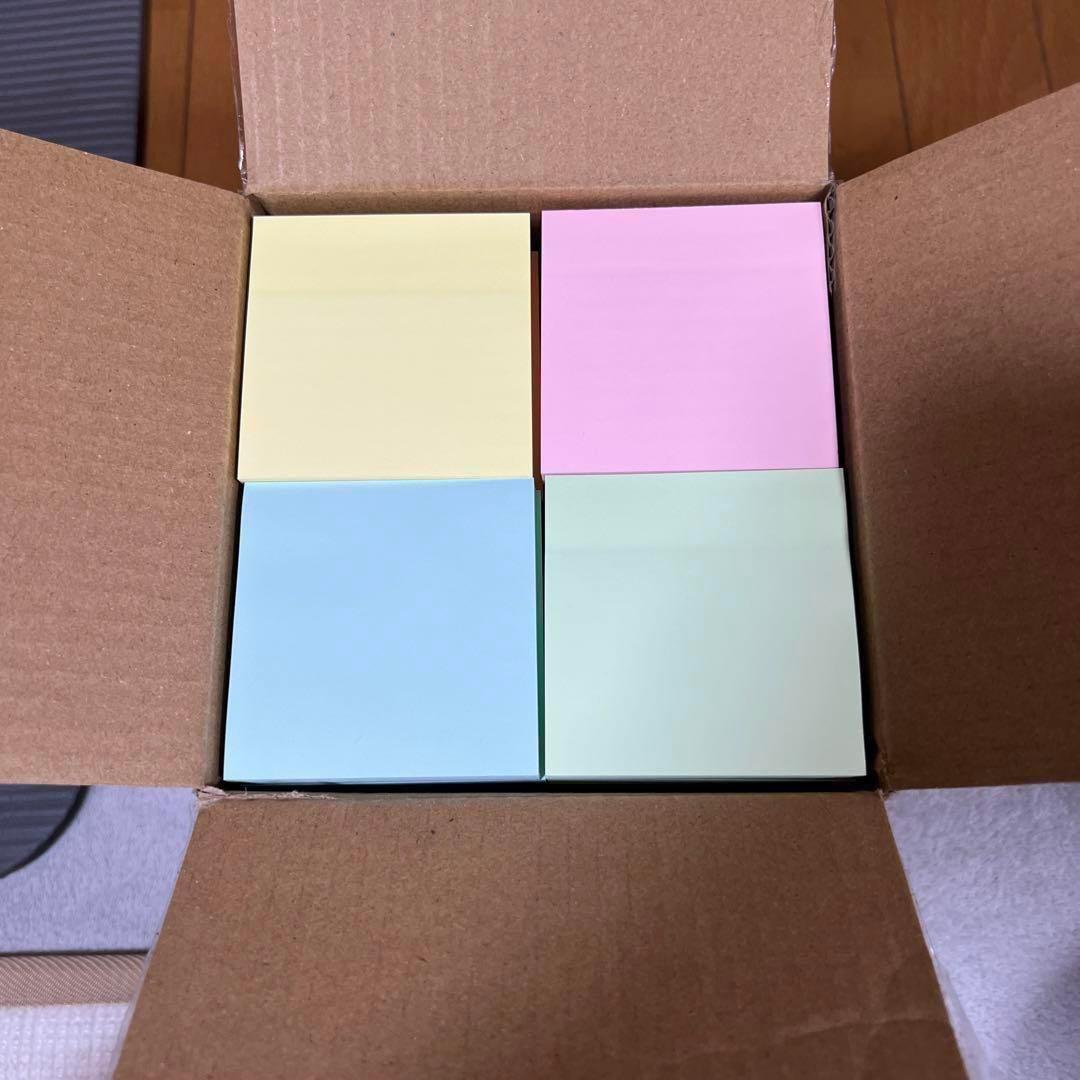 ふせん 付箋 事務 メモ 大容量 正方形 100冊 4色 コクヨ 大容量
