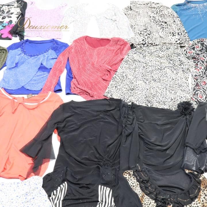 美品 社交ダンス 衣装 レッスン着 30着 まとめ売り ブラウス トップス