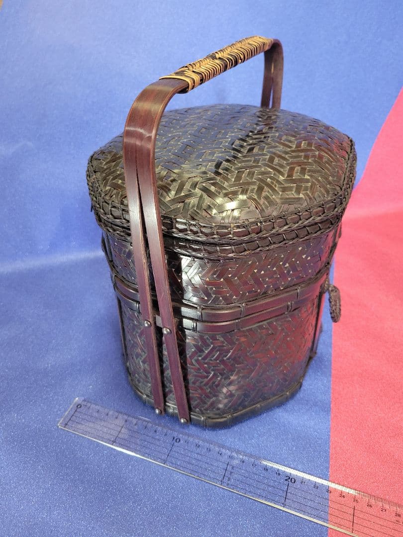 八角提藍(はっかくていらん)茶道具　竹工芸　竹細工