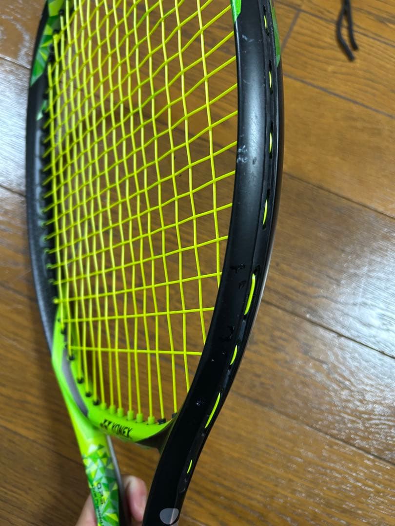 YONEX EZONE100 ブラックグリーン テニスラケット袋あり