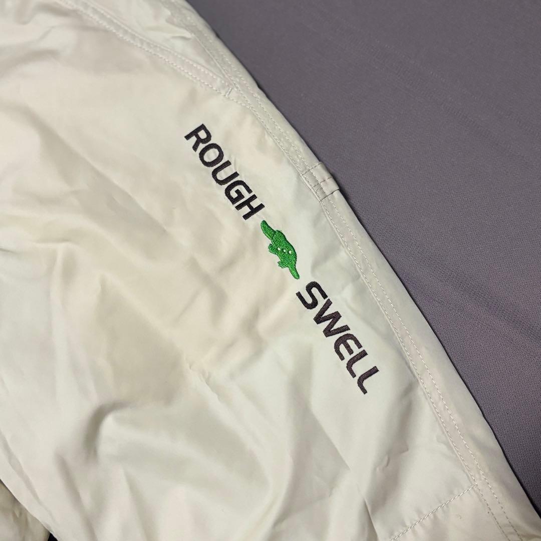 ラフアンドスウェルROUGH&SWELL ロゴ刺繍中綿ロングパンツ S