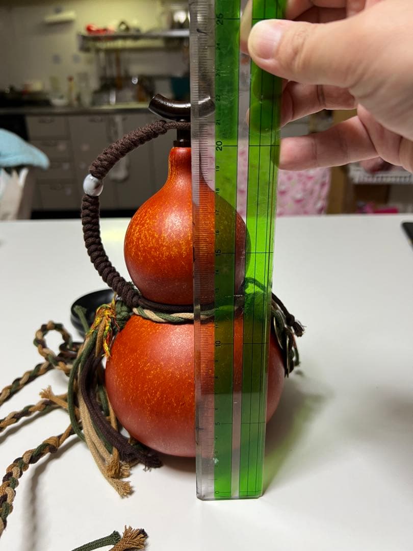 天然 酒葫芦(ひょうたん)約900ml 大漆仕上げ 未使用 台座付 縁起物