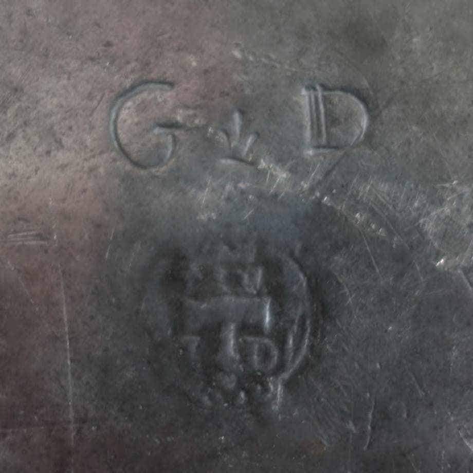 最終価格⭐︎アンティーク スカラップエッジプレート ヨーロッパ ピューター(錫)製