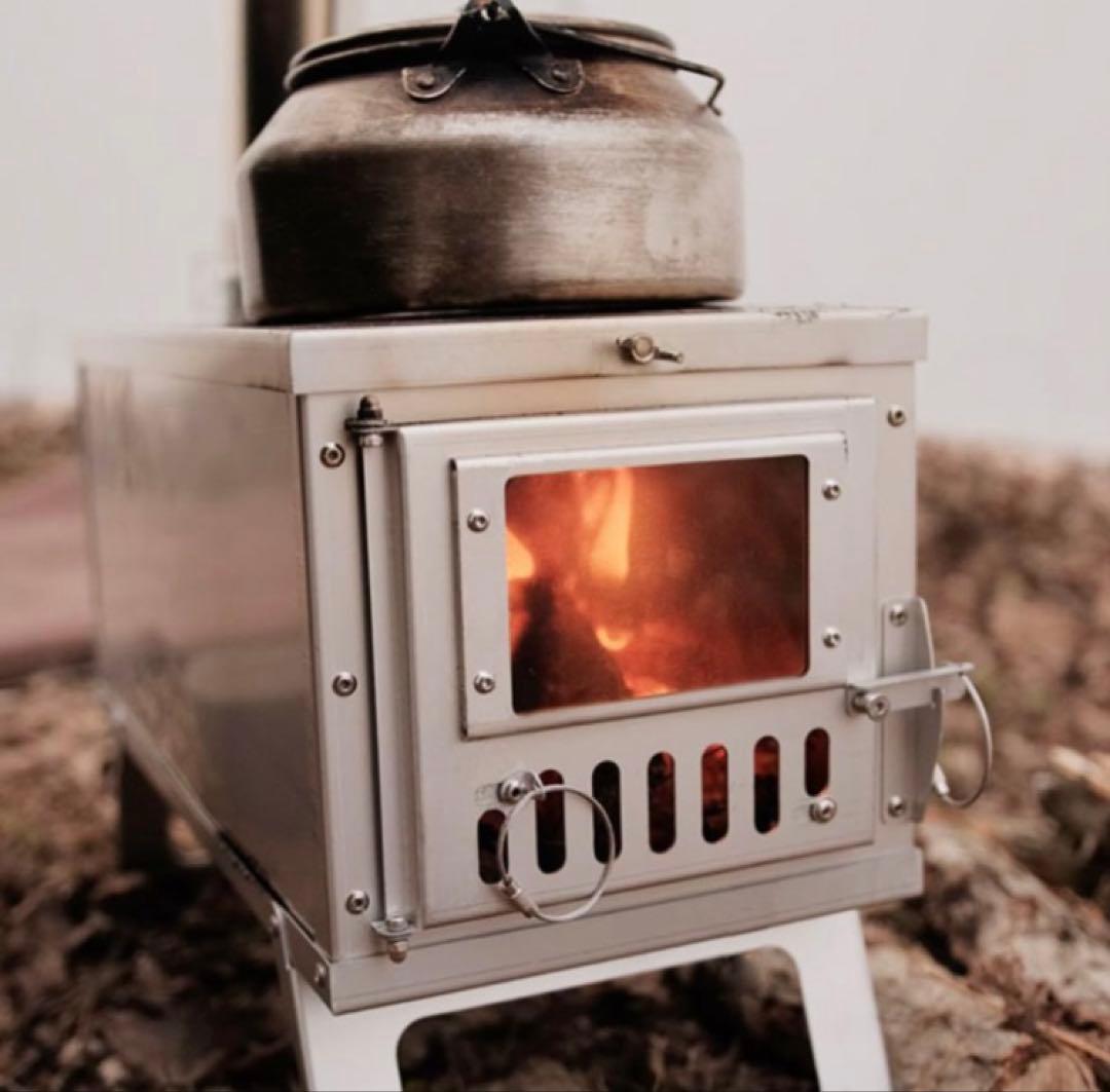 3F UL GEAR 軽量 折りたたみ 薪ストーブ ガラス扉付き 持ち出し楽