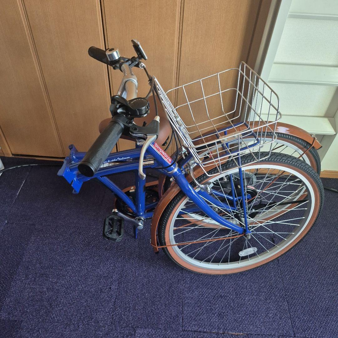 24型折畳自転車 シンプルスタイル （6段変速）