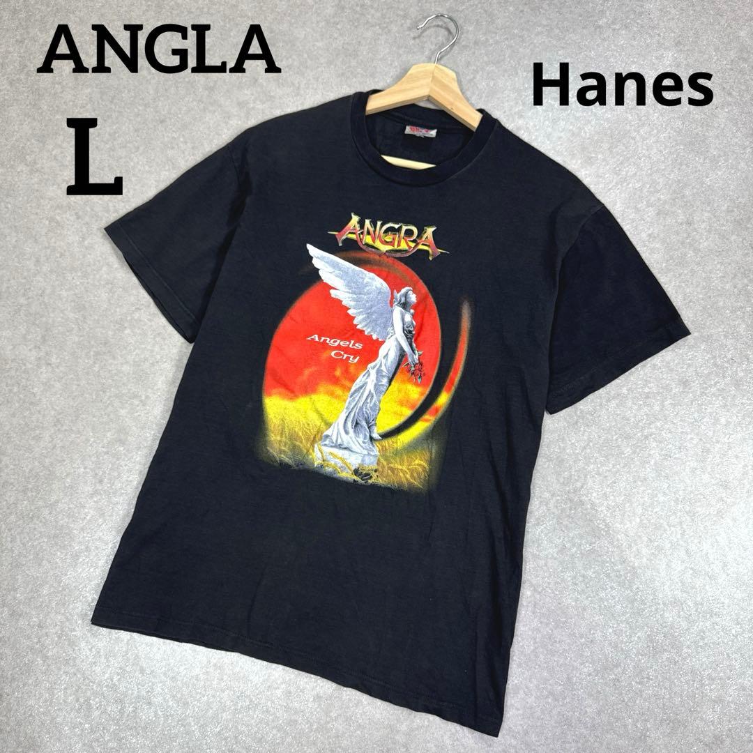 希少 90s ANGRA ヴィンテージ バンドTシャツ 当時物 L Hanes
