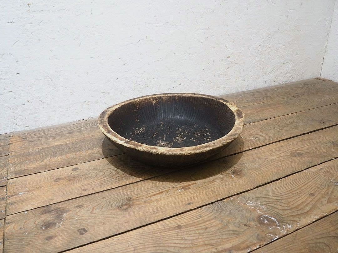 1320 W50cm レトロなこね鉢　捏ね鉢　蕎麦打ち　うどん　古道具　木皿