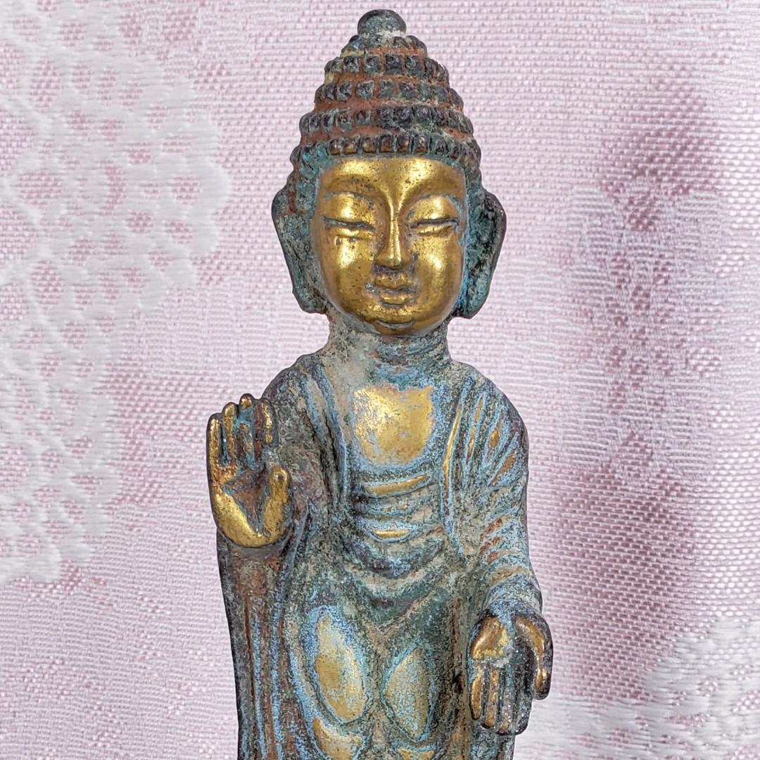 ◆新羅仏 金銅釈迦如来立像 仏像◆検）天平仏 飛鳥仏 百済仏 空海 親鸞 法然