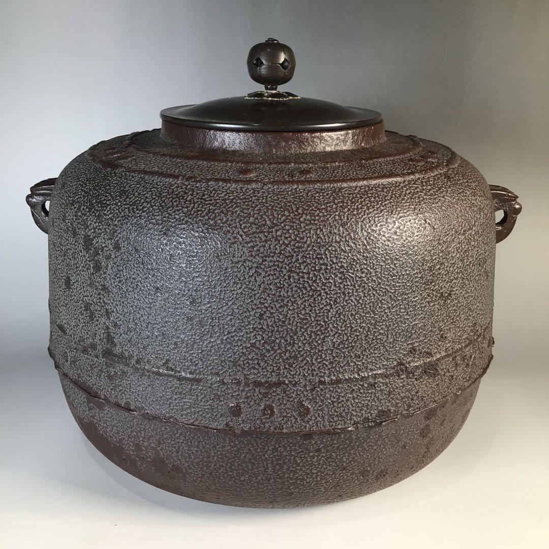 Ｍ７４７　茶釜　『人間国宝　高橋敬典造』『万代屋釜』　共箱　茶道具