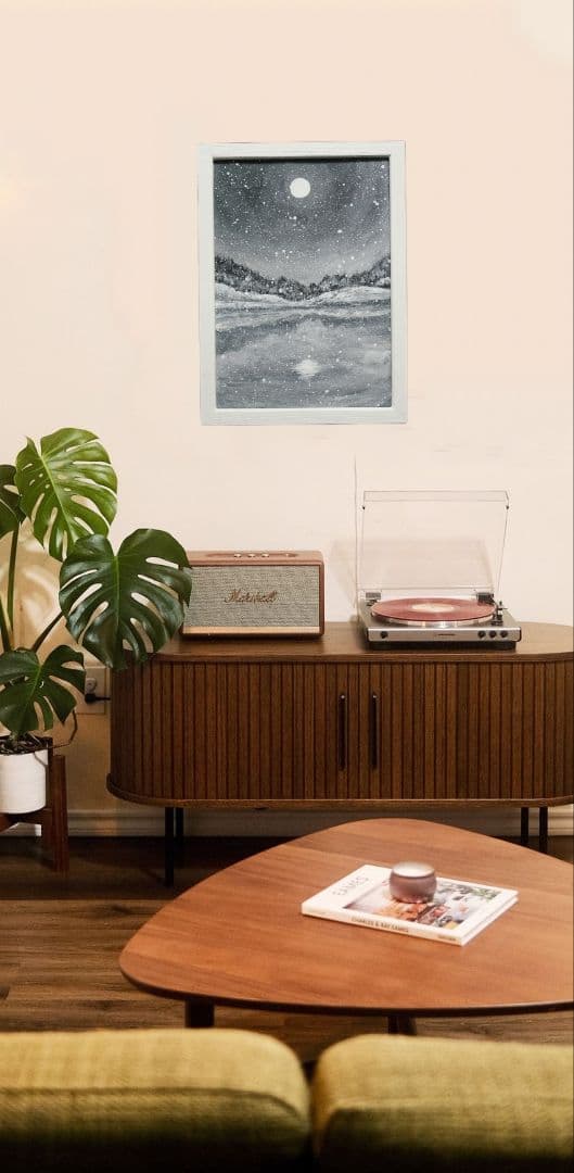 油絵 油彩 油彩画 絵 絵画 【白黒の雪景色】